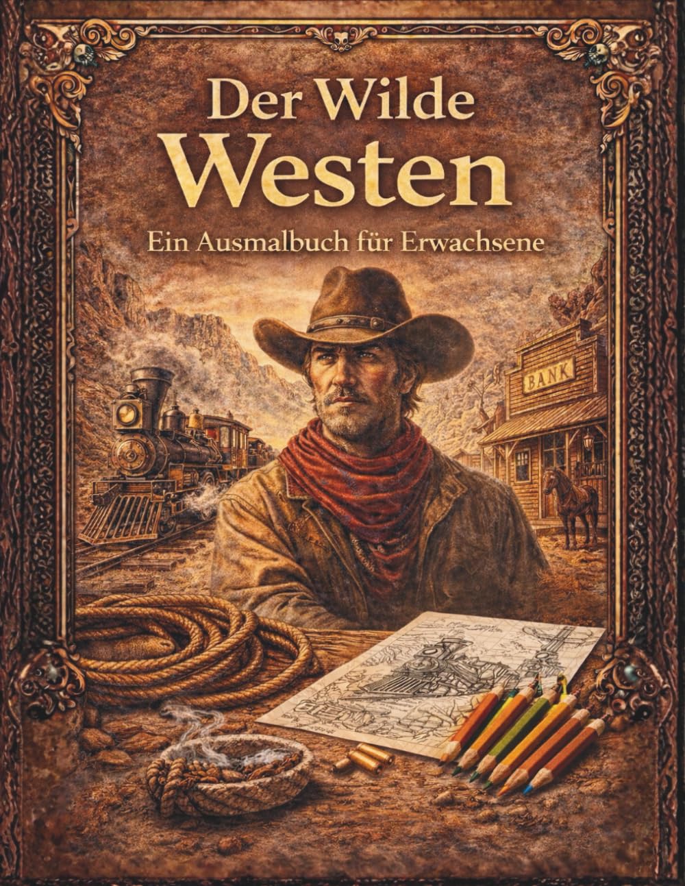 Der Wilde Westen: Ein Malbuch für Erwachsene zur Entspannung und Kreativität
