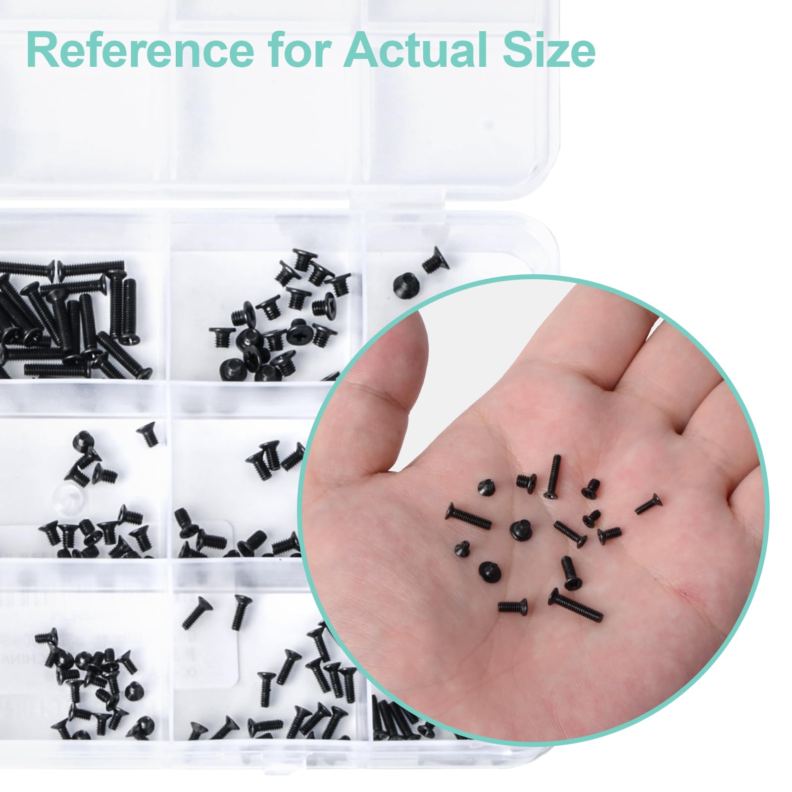 QTEATAK 300Pcs Black Laptop Notebook Computer Replacement Screws Kit for Lenovo Toshiba Gateway Samsung HP IBM Dell Sony Acer Asus SSD Hard Disk SATA