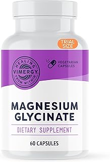 Magnesium Glycinate – Stress Support – Chelated to Avoid Tummy Upset*– Promotes Heart Health & Energy*– Kosher, Vegan Gluten-Free – 60 Caps