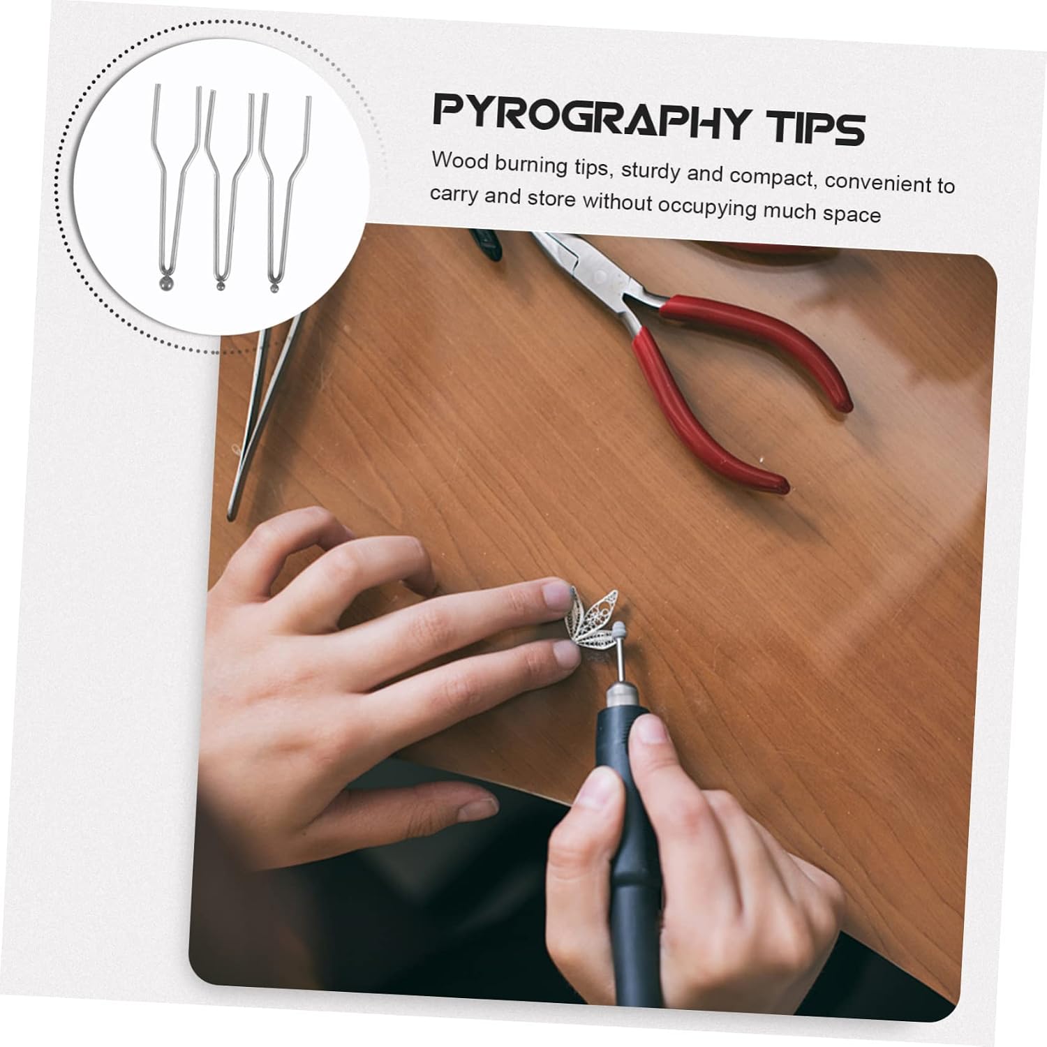 6pcs Pyrography Tips Wood Burning Tool Accessories Wire Nibs Replacement