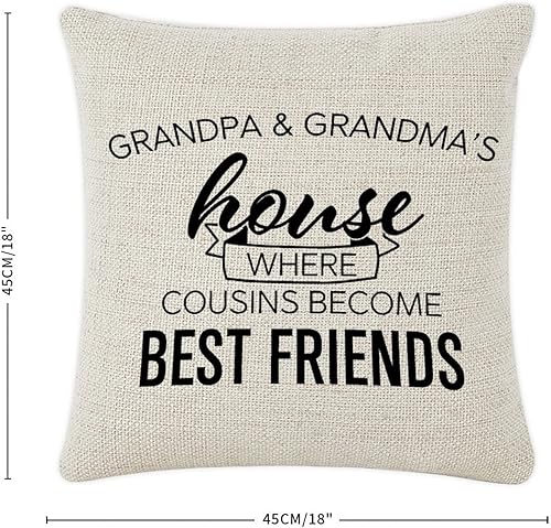 Miniatura 2 de Funda de almohada para el Día de la Madre, de lino y algodón, para sala de estar, dormitorio, decoración de casa de abuelo y abuela, donde los