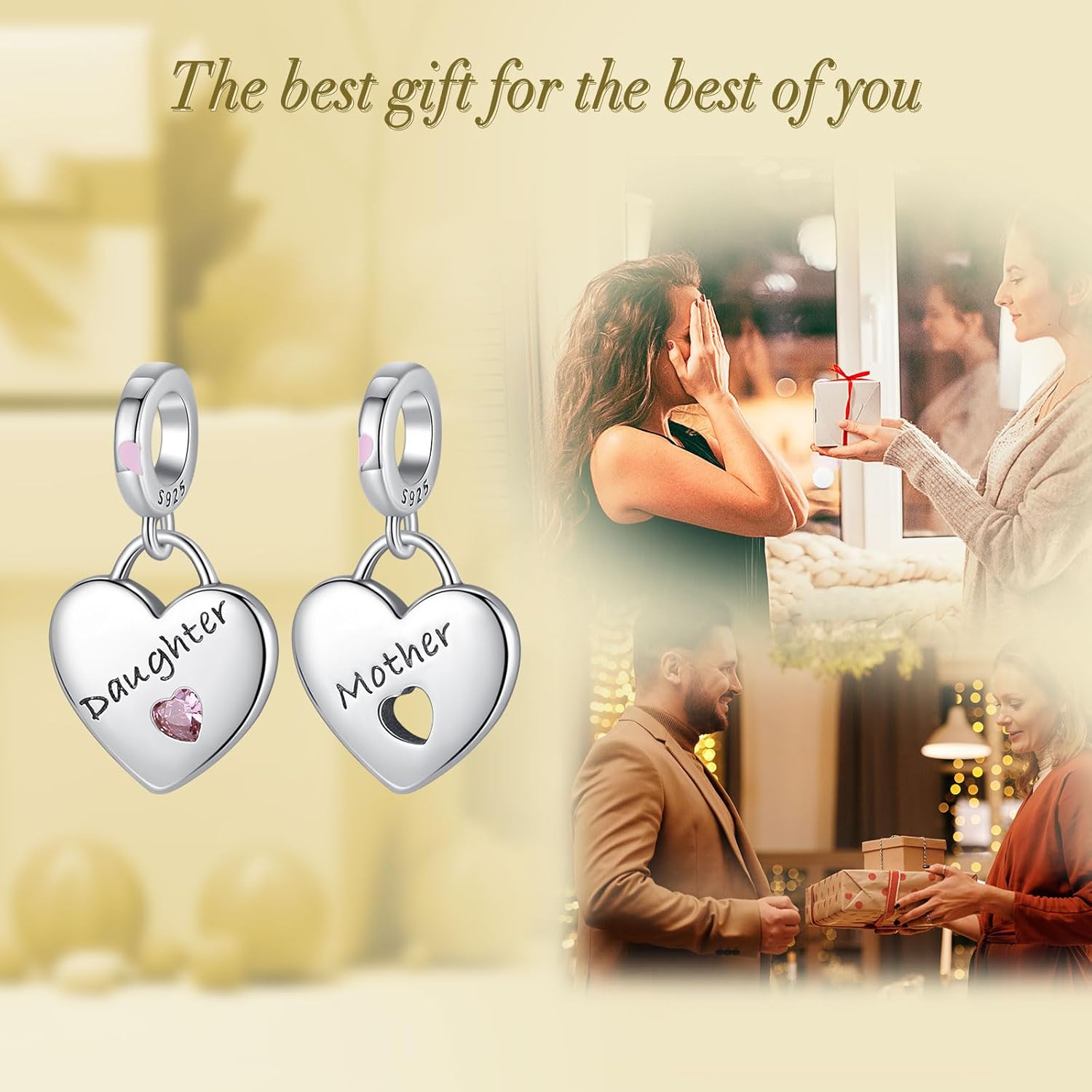 Charms Beads 925 Sterling Silver Animal Leaf Gold Travel Friend Love Dangle Pendant with 5A Cubic fits for Charms Bracelets for Woman Valentine's Day Mother's Day Christmas Birthday Gift - Image 6