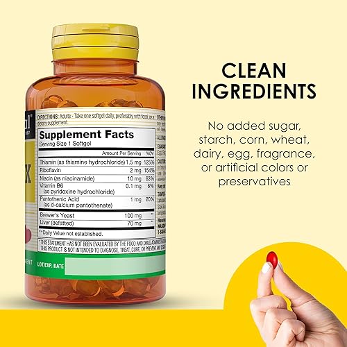 Vista 5 de Mason Vitamins B Complex - Cápsulas blandas multivitamínicas, 100 unidades (paquete de 3)