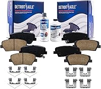 Vista 64 de Detroit Axle - Pastillas de freno para Dodge Dart 2013-2016 2014 2015 pastillas de freno de cerámica con reemplazo delantero y trasero de hardware