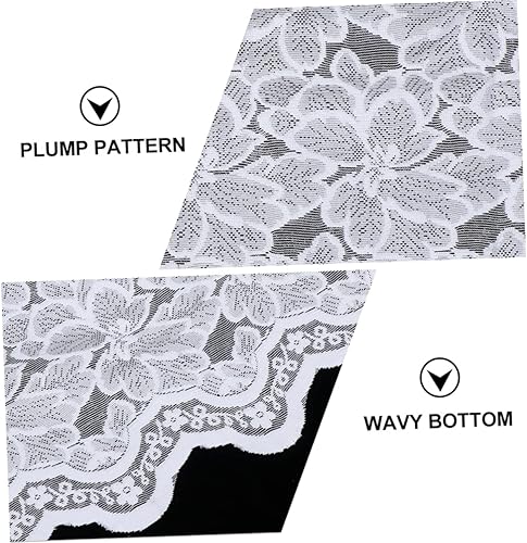 Miniatura 8 de LIFKOME Cortina corta de encaje para patio, cortinas de ventana de puerta, cortinas de puerta delantera, decoración de globos, panel de puerta de