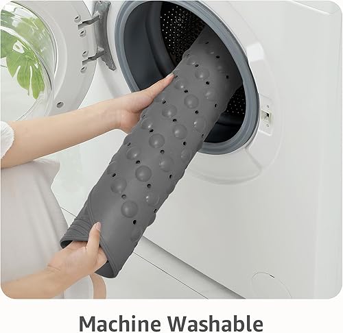 Miniatura 6 de Yolife Tapete de ducha redondo grande, 25.6 x 25.6 pulgadas, tapete de ducha antideslizante para ducha interior, tapete de ducha con orificio de