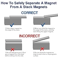 Vista 7 de TRYMAG - 25 paquetes de barras de imanes de neodimio resistentes de 60x10x3mm, tiras magnéticas fuertes de tierras raras con adhesivo de doble cara