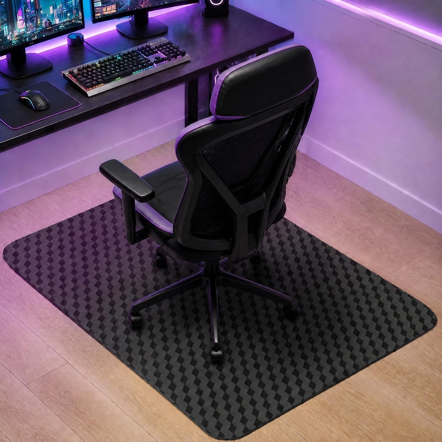 AiBOB Office Chair Mat for Hardwood and Tile Floor - 48"x36"Gaming Chair Mat, Easy Glide Computer Chair Mats, Floor Protector Mat for Home Office