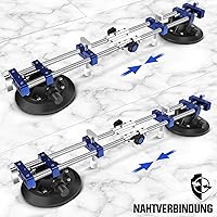 Vista 4 de Setter de costura de encimera de ángulo recto de 90 a 270 grados, paquete de 2 con vasos de vacío de 7 pulgadas para unión y nivelación de costuras