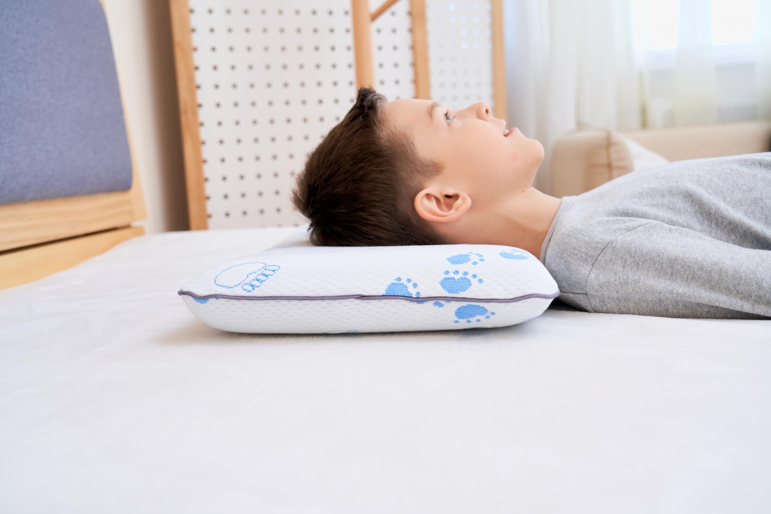 Cojín de Espuma viscoelástica para niños Cojín de bebé para Cojines Planos para niños (4-12 años)