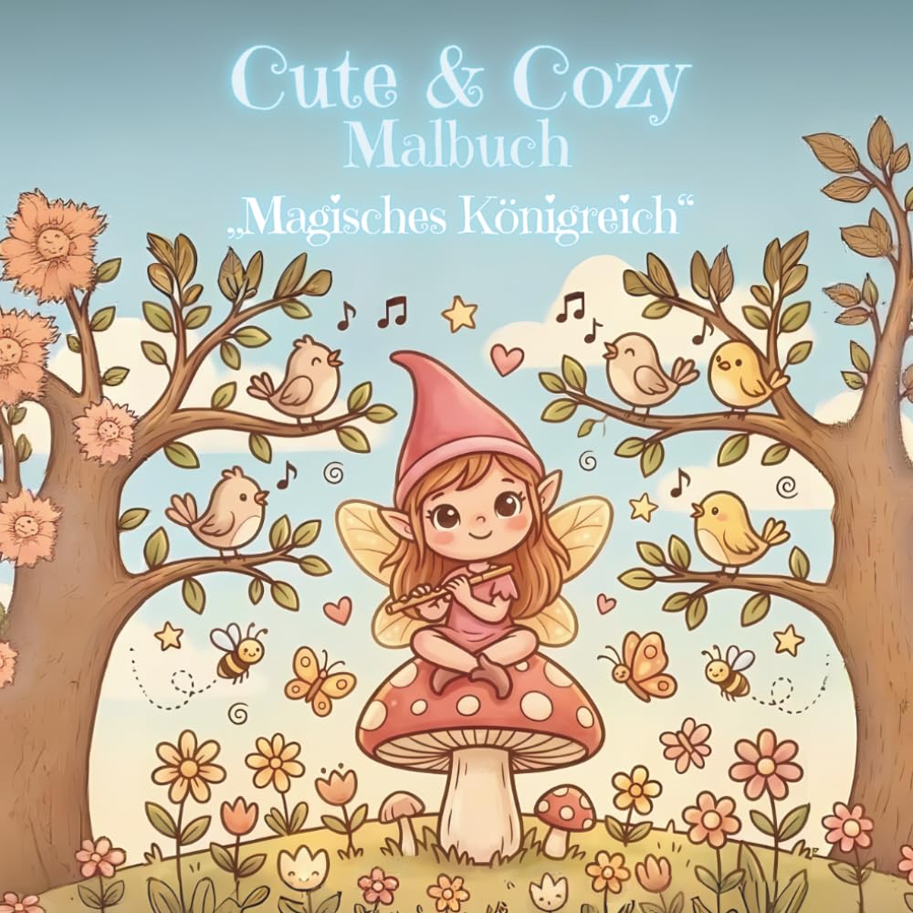 Cute & Cozy Malbuch – Magisches Königreich: mit Feen, Elfen, Prinzessinnen und Einhörnern (Cute & Cozy Kinder Malbücher)