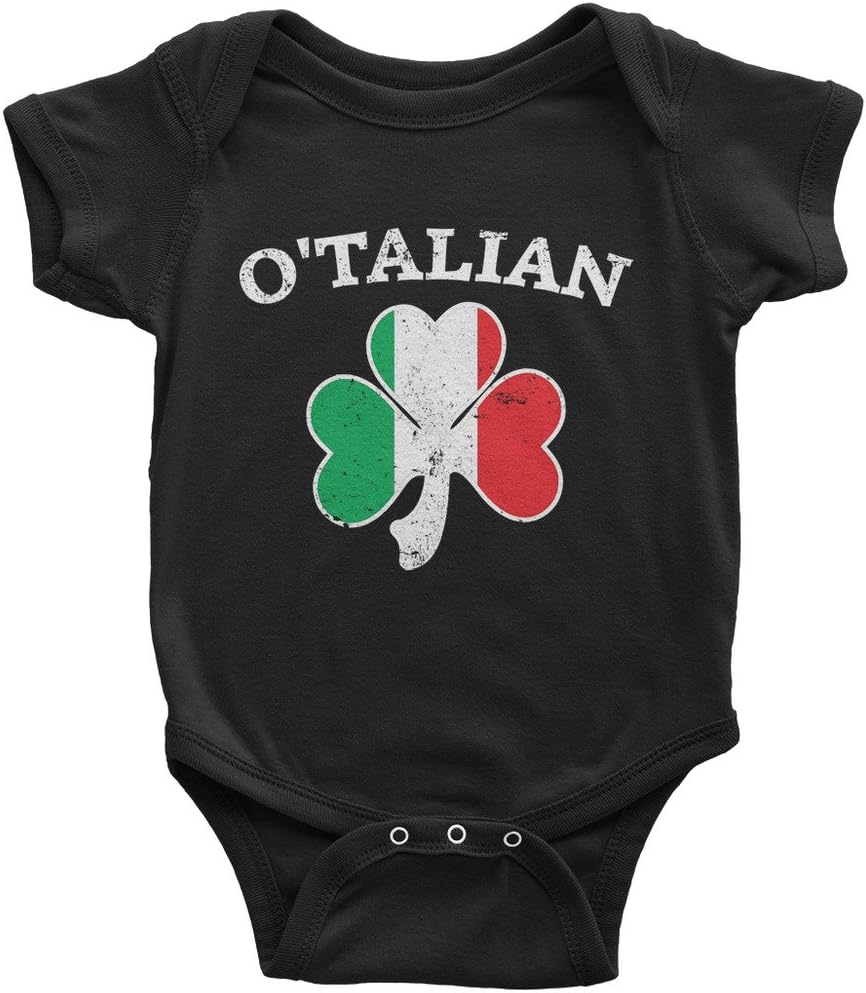 Threadrock Baby O'Talian Italian Irish Shamrock Infant Bodysuit