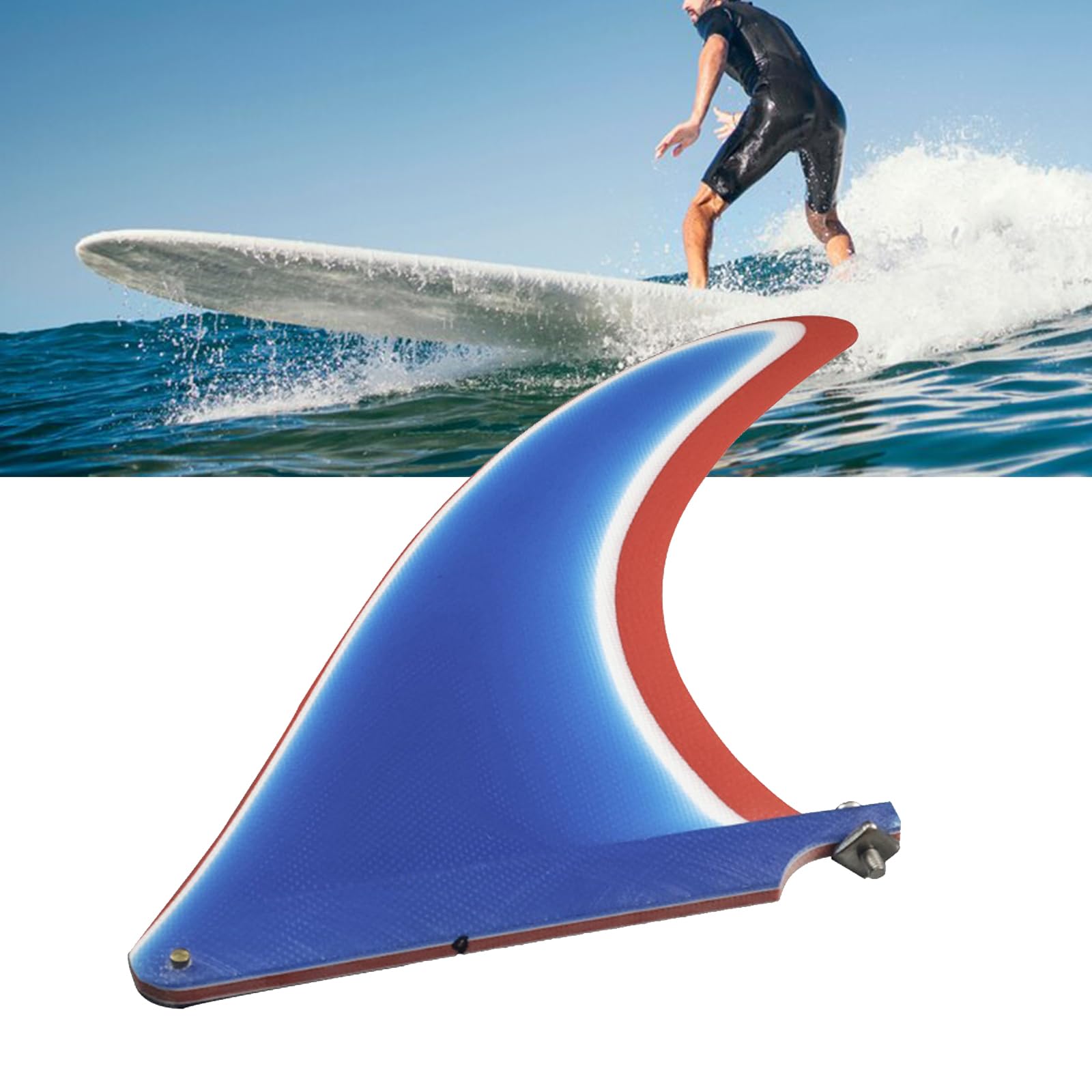 Aileron de planche de surf en fibre de verre, maniabilité de rotation fluide pour améliorer la vitesse, aileron de surf polyvalent