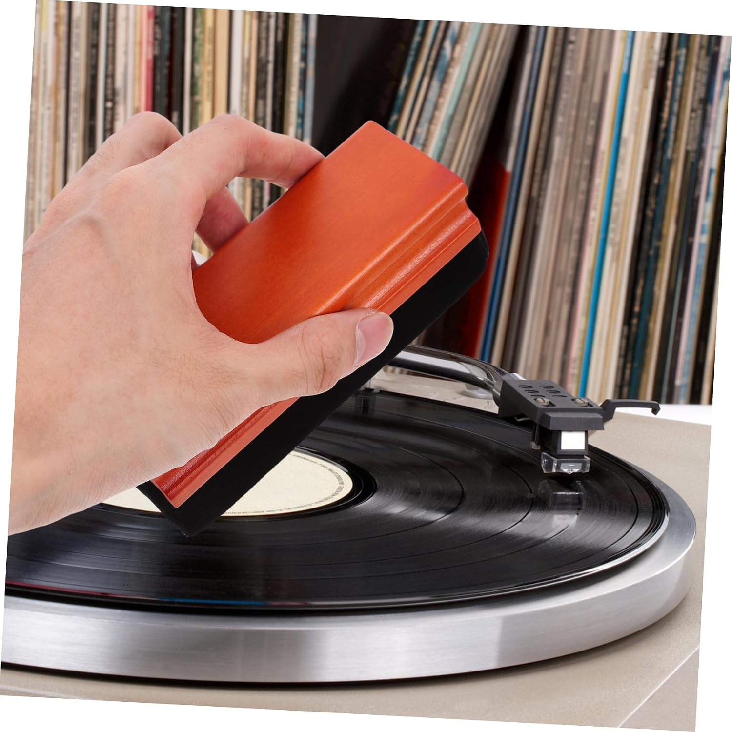ORFOFE Vinyl Record Cleaning Brush Set Record Player Accessories Cleaning Kit for Turntable Deep Tools for Vinyl