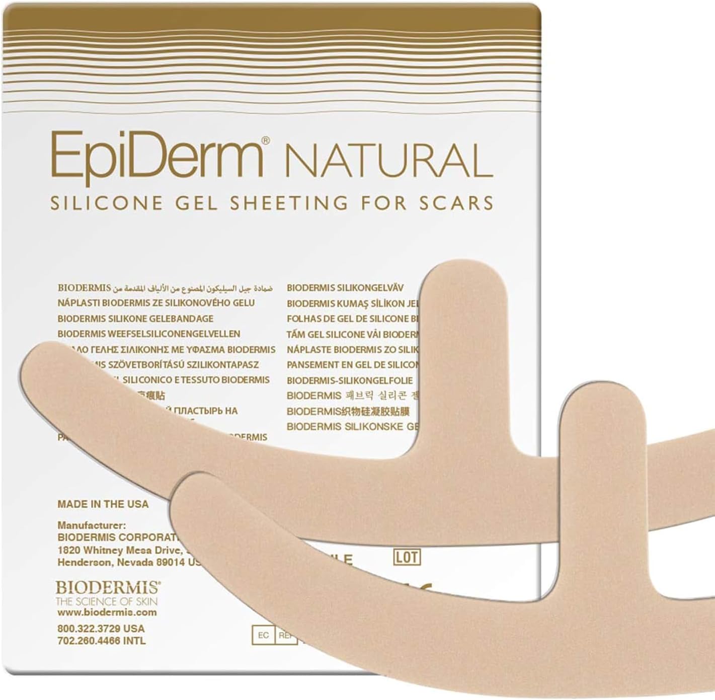 – Biodermis Epi-Derm Mastopexy (1 Pair) (Natural) Silicone Scar Sheets