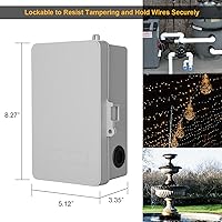 Vista 7 de SURAIELEC Temporizador de piscina WiFi, 40 amperios, 1HP 120V, 2HP 240V, interruptor inteligente para interiores y exteriores, caja de temporizador