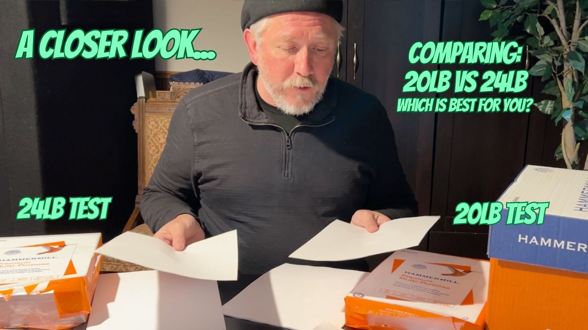 Watch Comparing 24lb vs 20lb weight Premium paper #thisorthat on Amazon ...