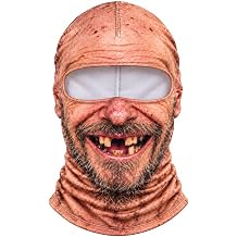 Old Man Ski Mask,Funny Realistic Face Printed Balaclava,Stretch Cosplay Headgear for Halloween,Costume Parties & Pranks