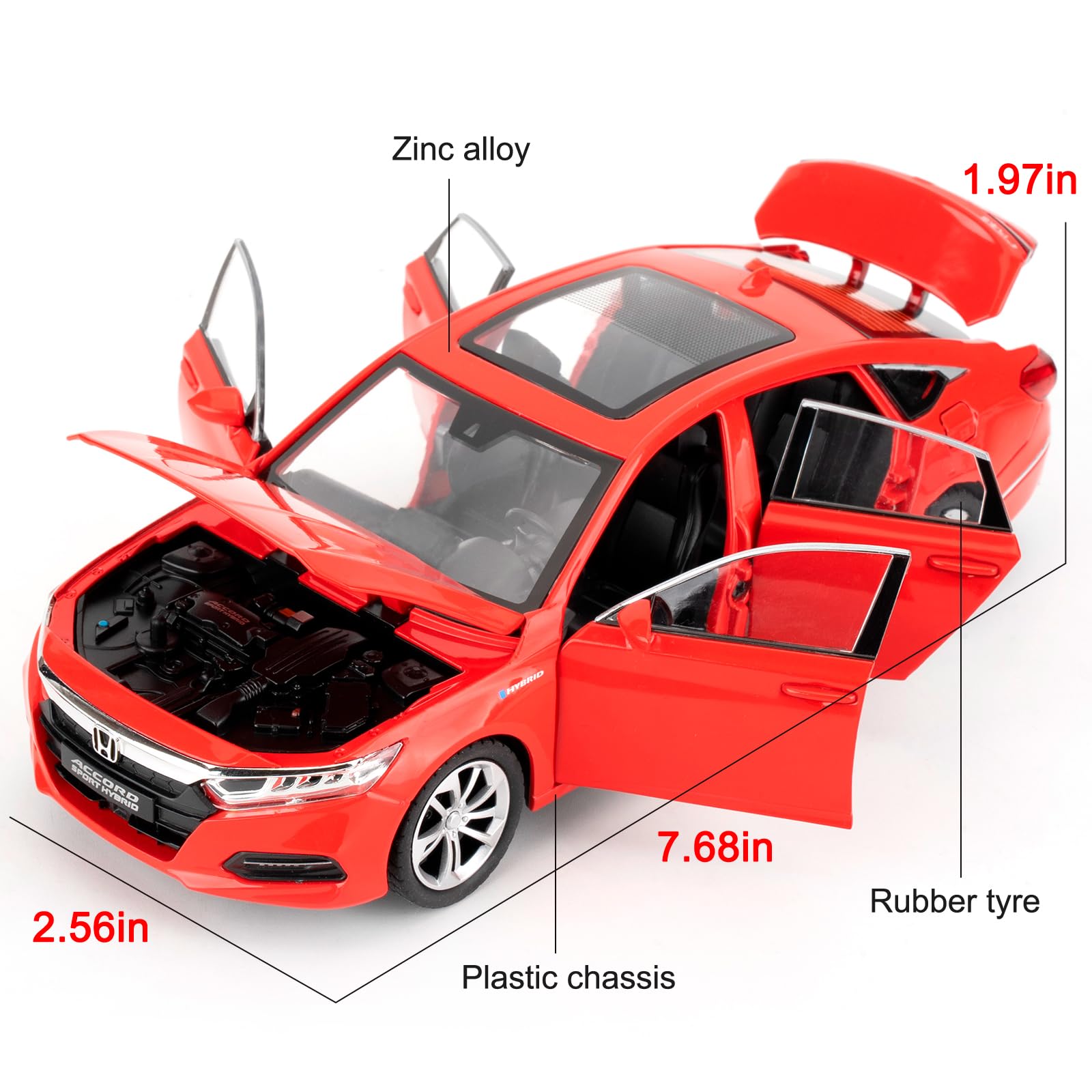 Amazon.com: WAKAKAC Toy Car Compatible for 1:24 Accord Car Model