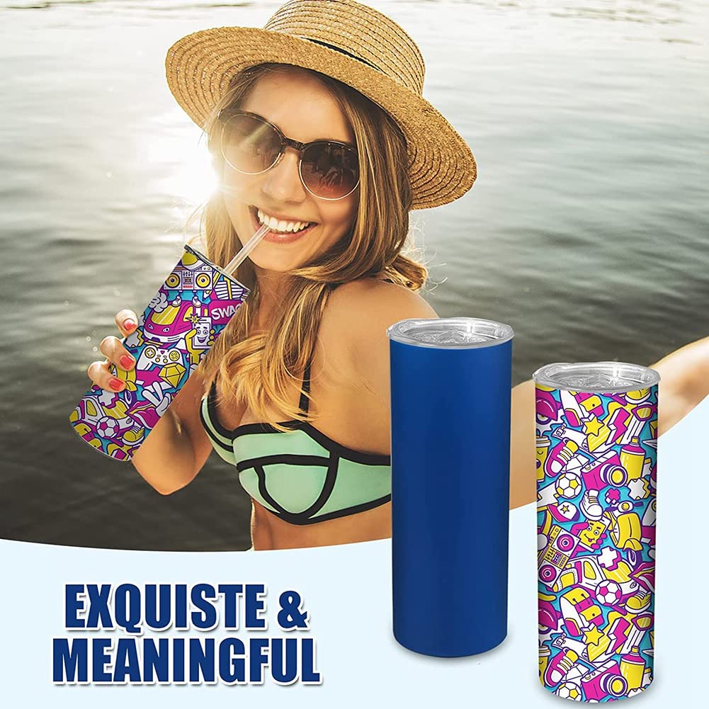 Sublimazione spazi Vuoti, bagni in Silicone, Set Colline per Tazze di Sublimazione, 20 Oz, Involucri Invece di Carta termoretraibile nel Forno