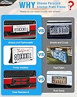 Vista 3 de Marco de matrícula compatible con Ford Mustang 2018-2023, marco de matrícula frontal negro, accesorios de repuesto para automóvil JR3Z17A385AA