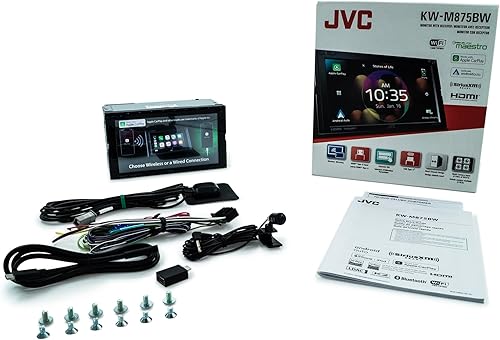 Miniatura 10 de JVC KW-M875BW Wi-Fi integrado para CarPlay Android Auto, pantalla táctil LCD de 6.8 pulgadas, AM/FM, Bluetooth, reproductor de MP3, puerto USB,