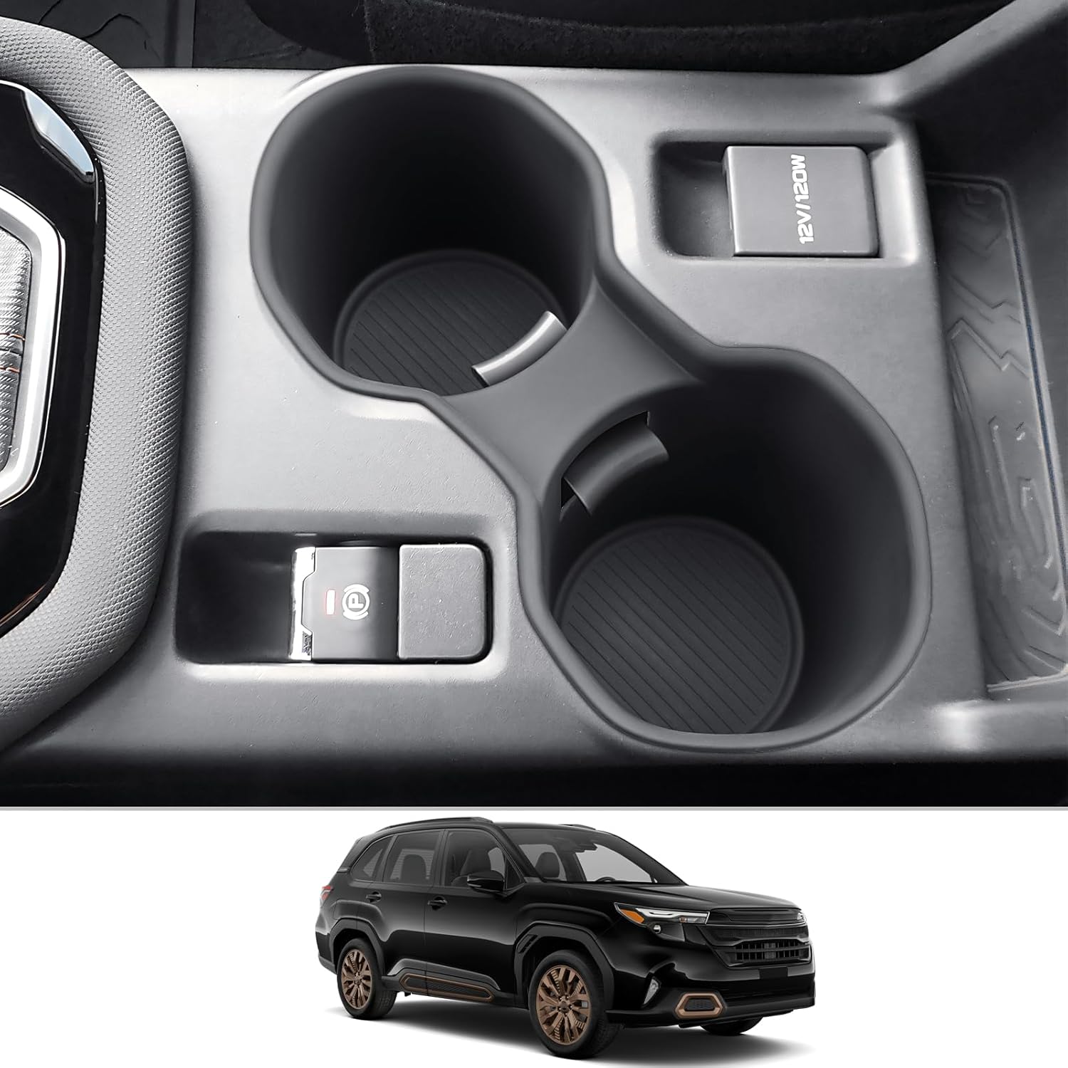 CDEFG for 2025 Subaru Forester Center Console Gear Shift Cover Organizer for 2025 Subaru Forester(Base,Premium,Sport,Limited,Touring) Accessories Gearshift Panel Side Pocket Organizer