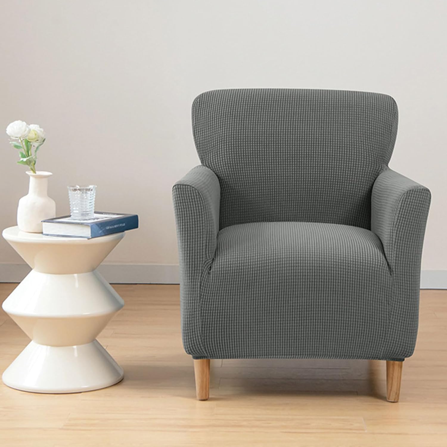 Stretch Chair Sleeve Polyester Armchair Slipcover for Living Room or Bedroom Small Space Decoration Soft and Comfortable Sofa Cover