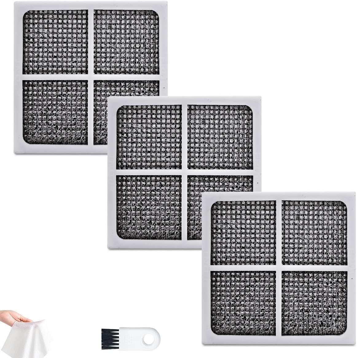 LT120F Refrigerator Air Filter 3 Pack 6-month replacement filter, compatible with Kenmore Elite 469918 and 795 series, replaces ADQ73214402 ADQ73214403 ADQ73214404 ADQ73334008