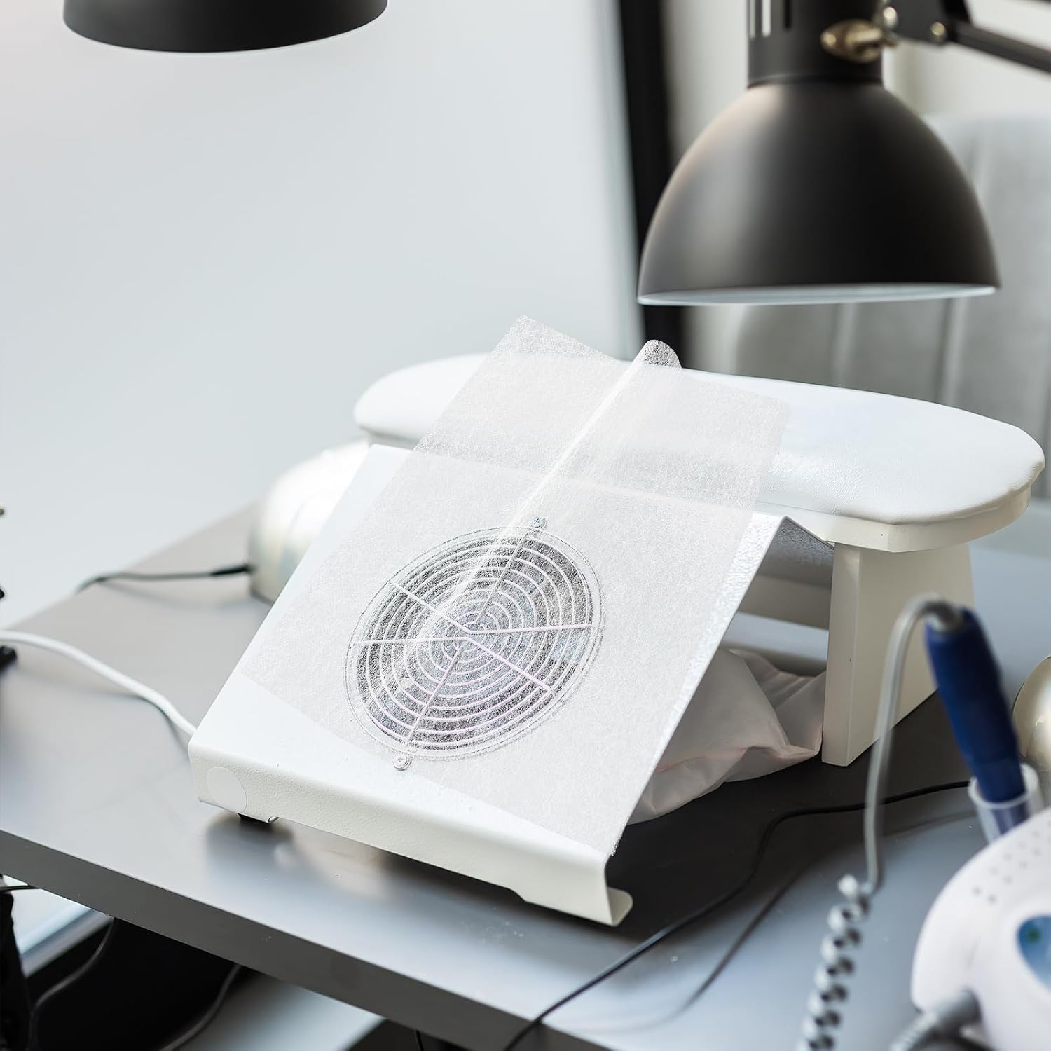Kifmurase Nail Dust Collector Filter Paper, Disposable Dust Collector Sheet | 900 Sheets, for Nails Tech, Filter Sheet, for Nail Vacuum Cleaner Supplies, Nails Salon Accessories, White