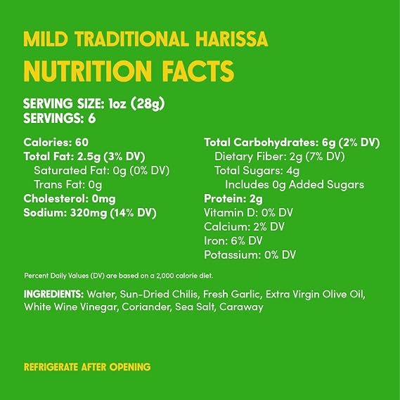 Zwita Mild Harissa Paste Award-Winning Authentic Tunisian Thick Sun-Dried Chili Paste With Fresh Garlic & Extra Virgin Olive Oil Mild, Not Spicy At All, No Heat 100% Grandma Approved North African Condiment Chili Sauce For Soups, Stews, Sauces and Marinades Vegan, Gluten Free, Non-GMO, No Fillers 6 oz