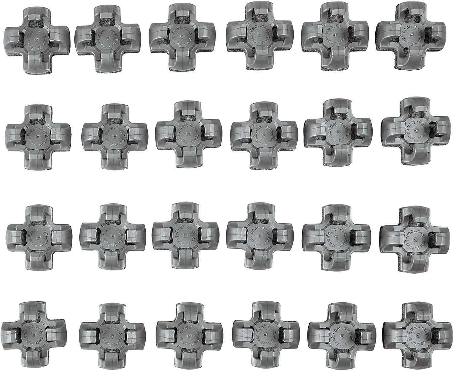 Really Good Stuff Fuzzy Feet Chair Glides - Set of 24 - Chair Leg Floor Protectors for Classroom Use