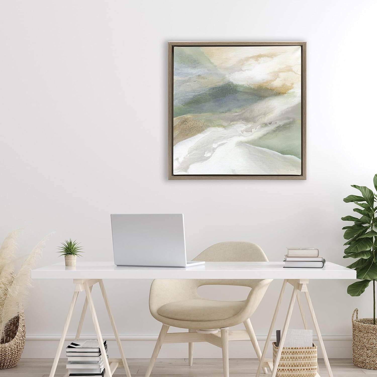 Serene Mist Rolling Fields, 24 x 24 Inch Canvas in Floater Frame | Stupell Industries · By Carol Robinson · Ready to hang · Perfect for living room decor · Made in USA