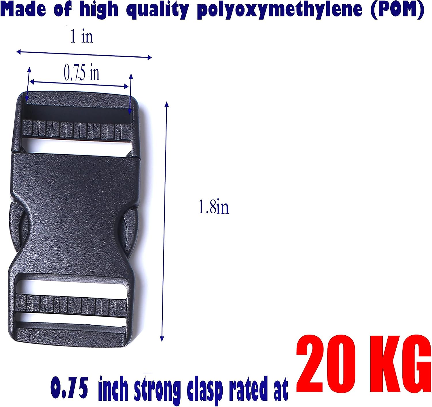 AXEN 4PCS Plastic Buckle, Side Quick Release Buckle for Bracelets Backpack Tactical Bag and Gear