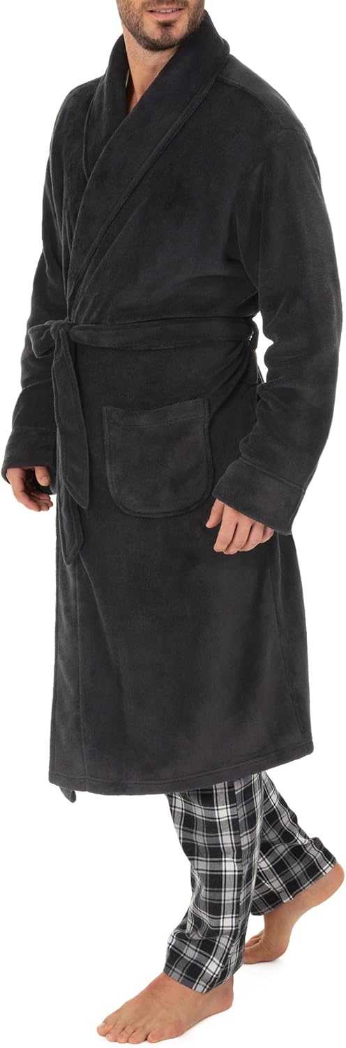Van Heusen mens Comfort Soft Fleece Robe - Image 4