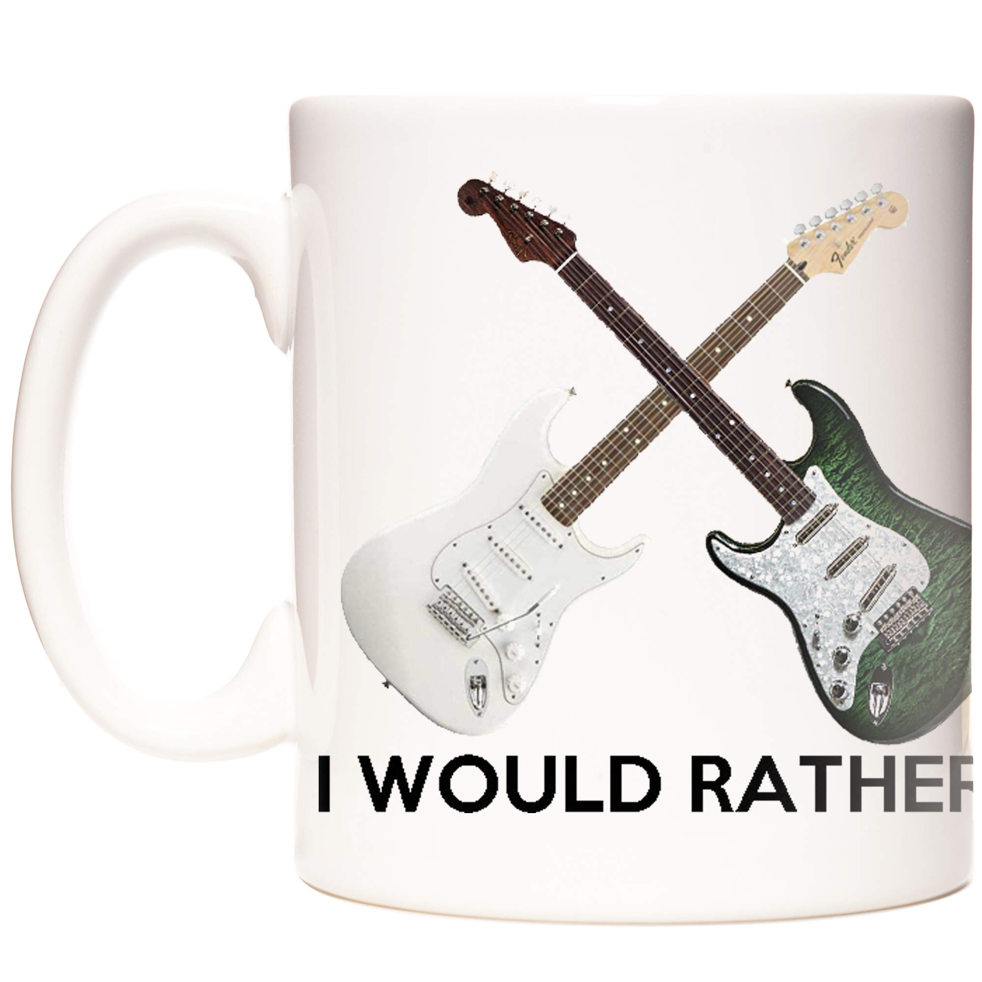 Tazza Grande 15oz Per Chitarristi: "I'd Rather Be Playing Guitar" - Regalo Per Musicisti