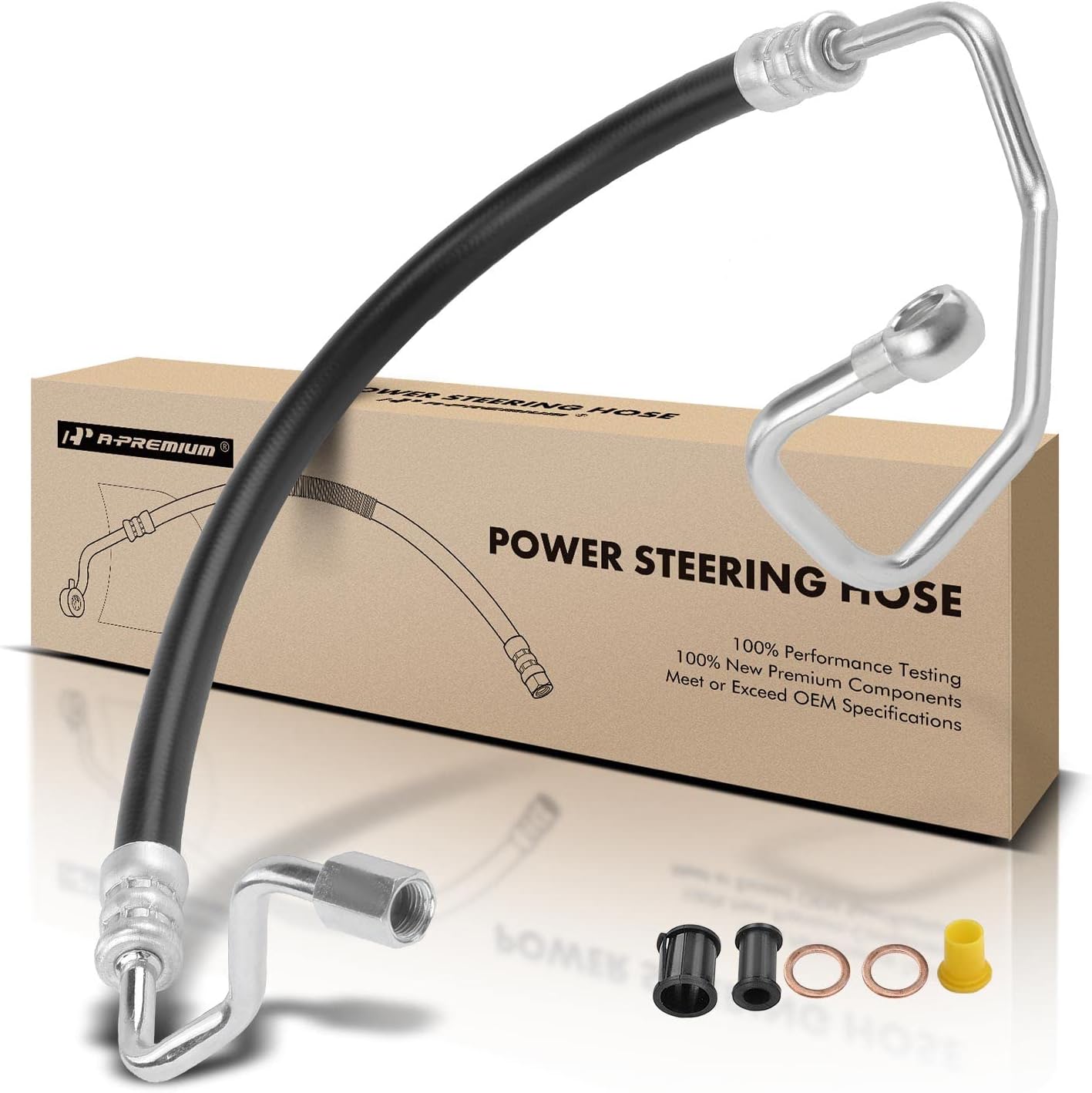 A-Premium Power Steering Pressure Line Hose Assembly Compatible with Subaru Impreza 2002-2003 H4 2.0L Pump To Gear