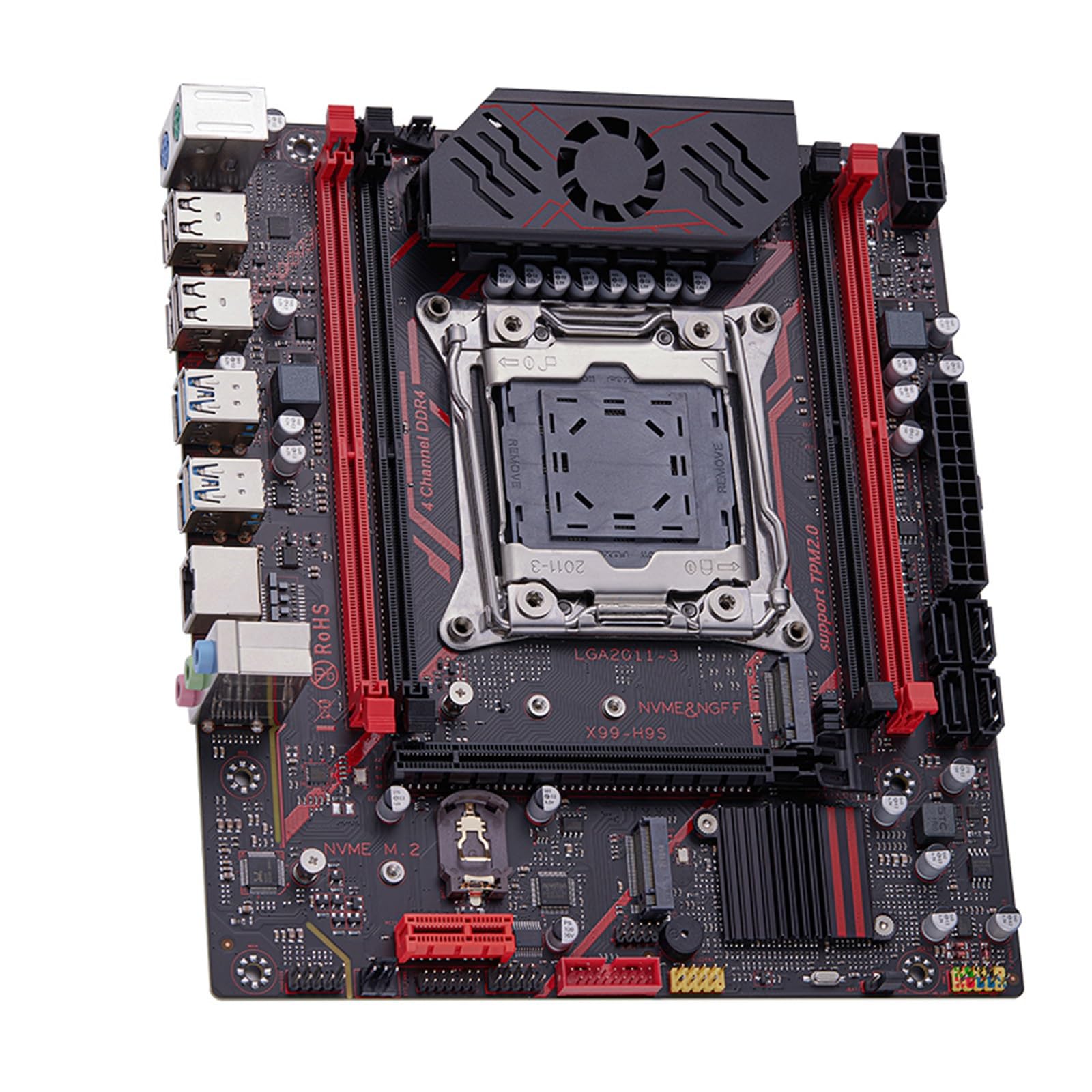 Scheda madre Scheda madre Fit For QIYIDA X99 TPM 2.0Interfaccia LGA 2011 3 con NVME NGFF M.2 Supporto 4 canali X99 C612chip DDR4 Memoria SATA3.0 USB3.0