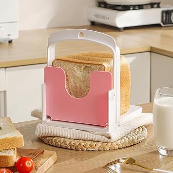 Bread Cutter Slicer - Foldable Bread Slicing Tool | Manual Handhold Foldable Homemade Slicer | Kitchen Toast Slicing Tool for Baking Roast Sandwich Bagels Toast