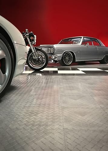 Miniatura 2 de Big Floors RaceDeck Diseño de Placa de Diamante, Baldosa de Piso Modular Entrelazante Durable para Garaje