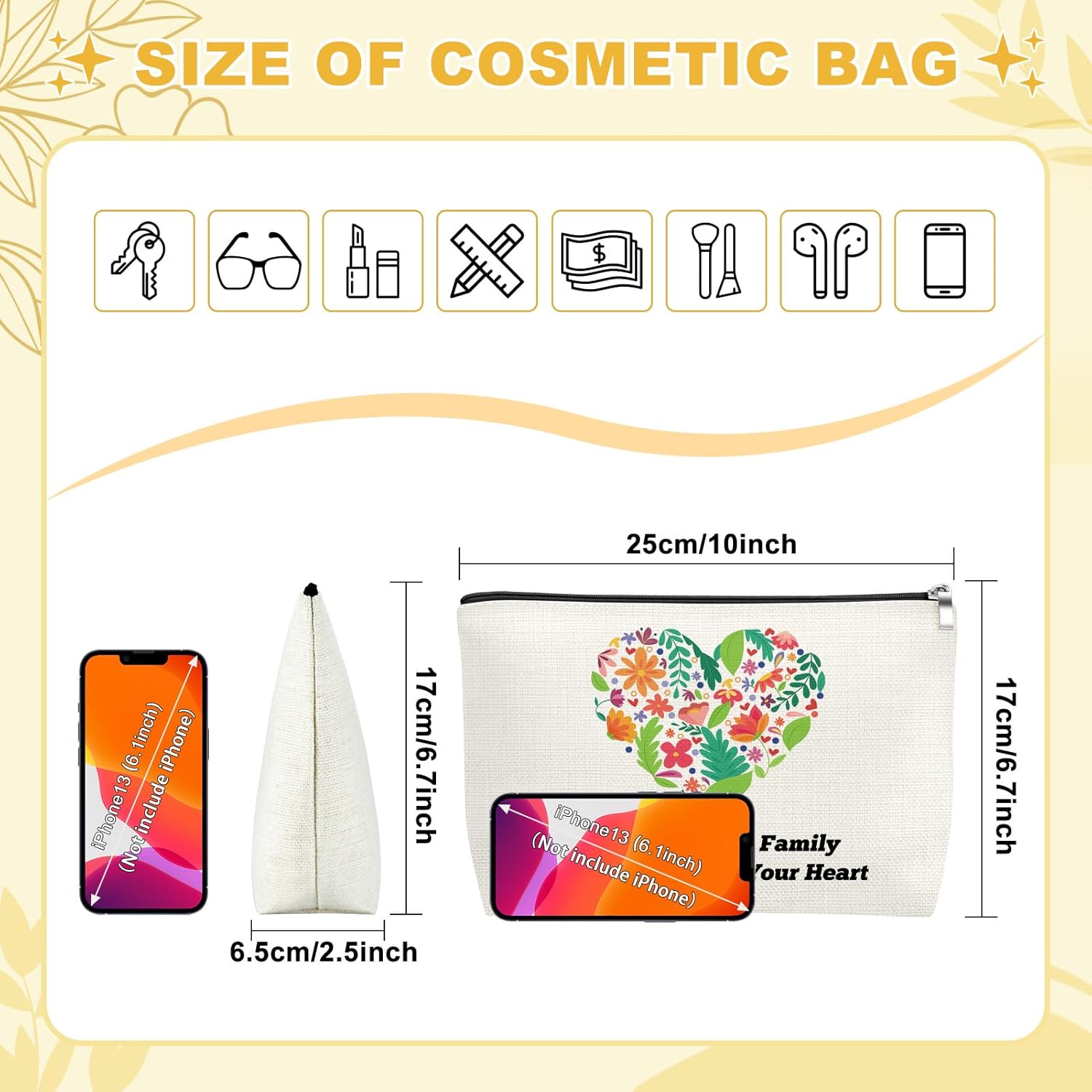 Mxrymvu Friendship Gifts for Women Makeup Bag Bestfriend Birthday Gift for Friend BFF Soul Sister Cosmetic Bags Best Friend Birthday Gifts for Bestie Valentines Day Christmas Graduation Gift - Image 3