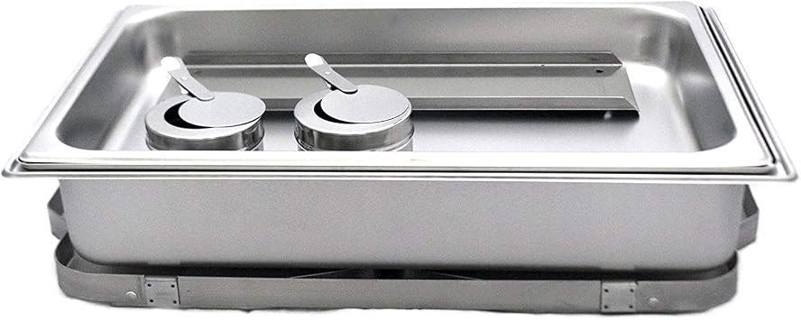 TigerChef Chafing Dish Buffet Set - Chaffing Dishes Stainless Steel - 2 Sets of Chafers and Buffet Warmer Set with Folding Frame - Food Warmers for Parties Buffets