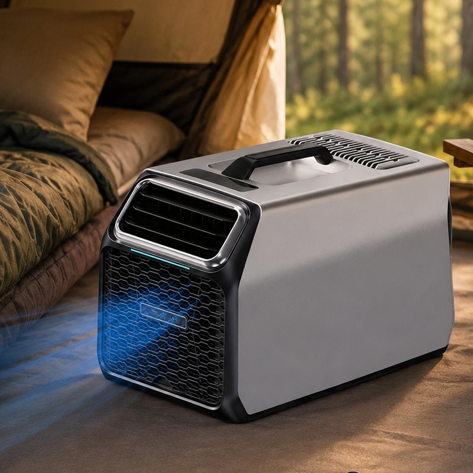 Compact RV Air Conditioner, 5000 BTU Cooling for Off-Grid Camping Grey-220V