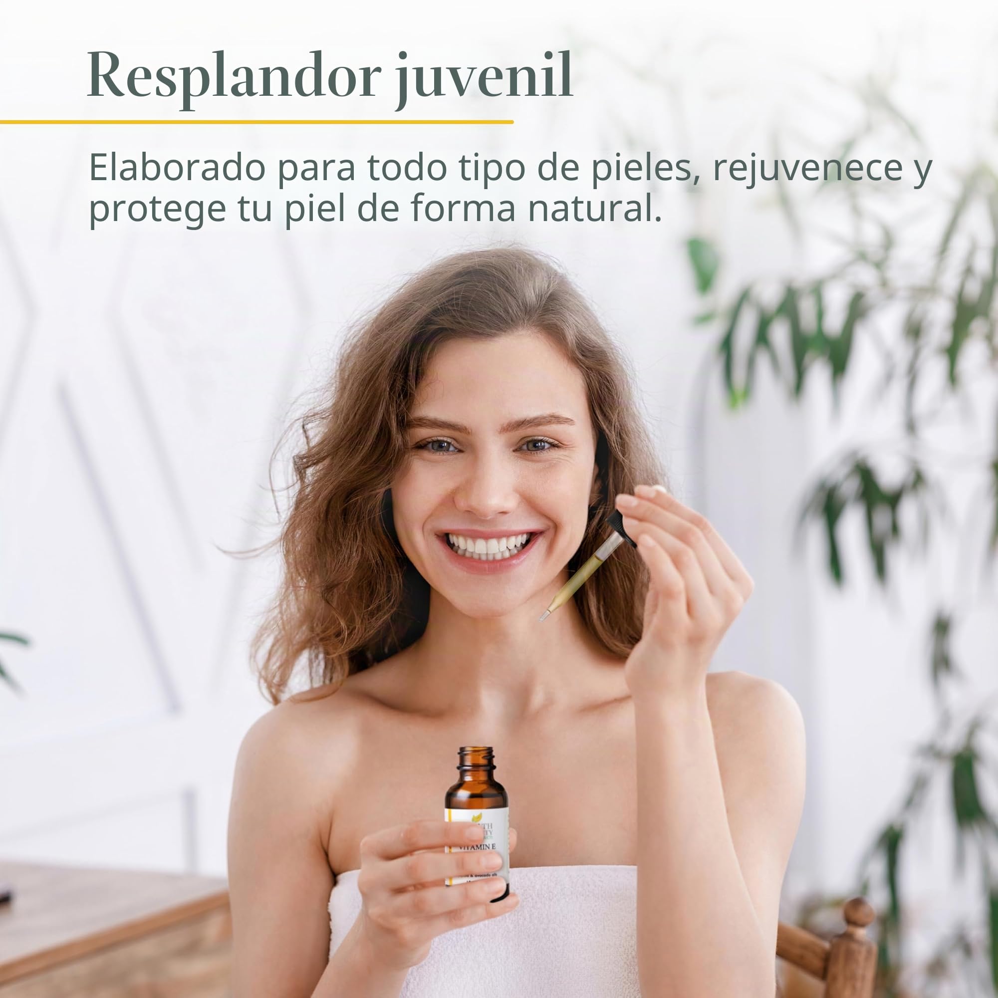Aceite 100% natural y orgánico de vitamina E para la cara y la piel - 15,000/30,000 IU - Reduce las arrugas y aclara las manchas oscuras, dejando la piel más joven.