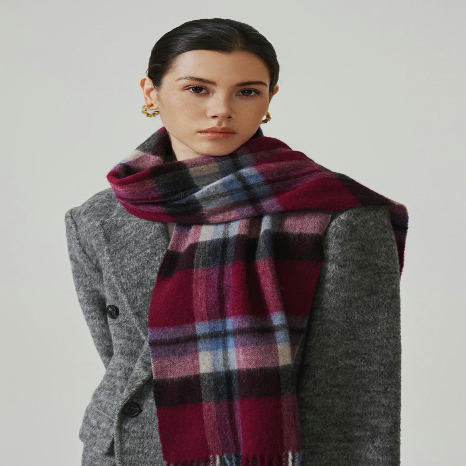 Sciarpa Donna Lana Sciarpa Femminile Autunno E Scialle Invernale Signore per Tutta La Partita Calda E Lunghe al Collo da Uomo Sciarpa Donna Regalo 180 * 30 Cm-Natale