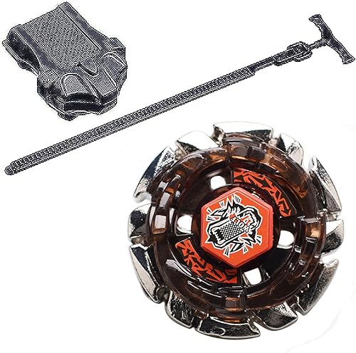 Miniatura 1 de Battling Top Toys - Bey Burst Stater Spinning Top Booster BB29 Dark Wolf Down Force DF145FS Battle Metal Fusion con juego de lanzador LL2 negro