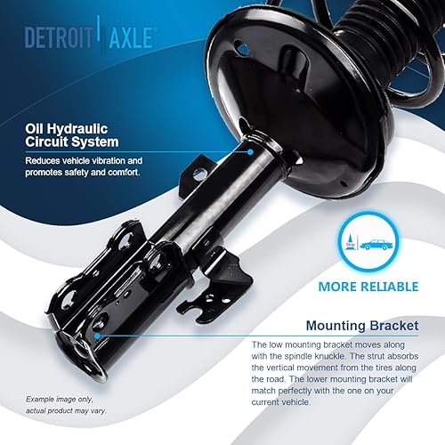 Miniatura 162 de Detroit Axle - Kit de suspensión delantera de 10 piezas para Chevy Aveo Aveo5 Pontiac G3 Wave 2 Ready Struts Assembly 2 Enlaces de barra