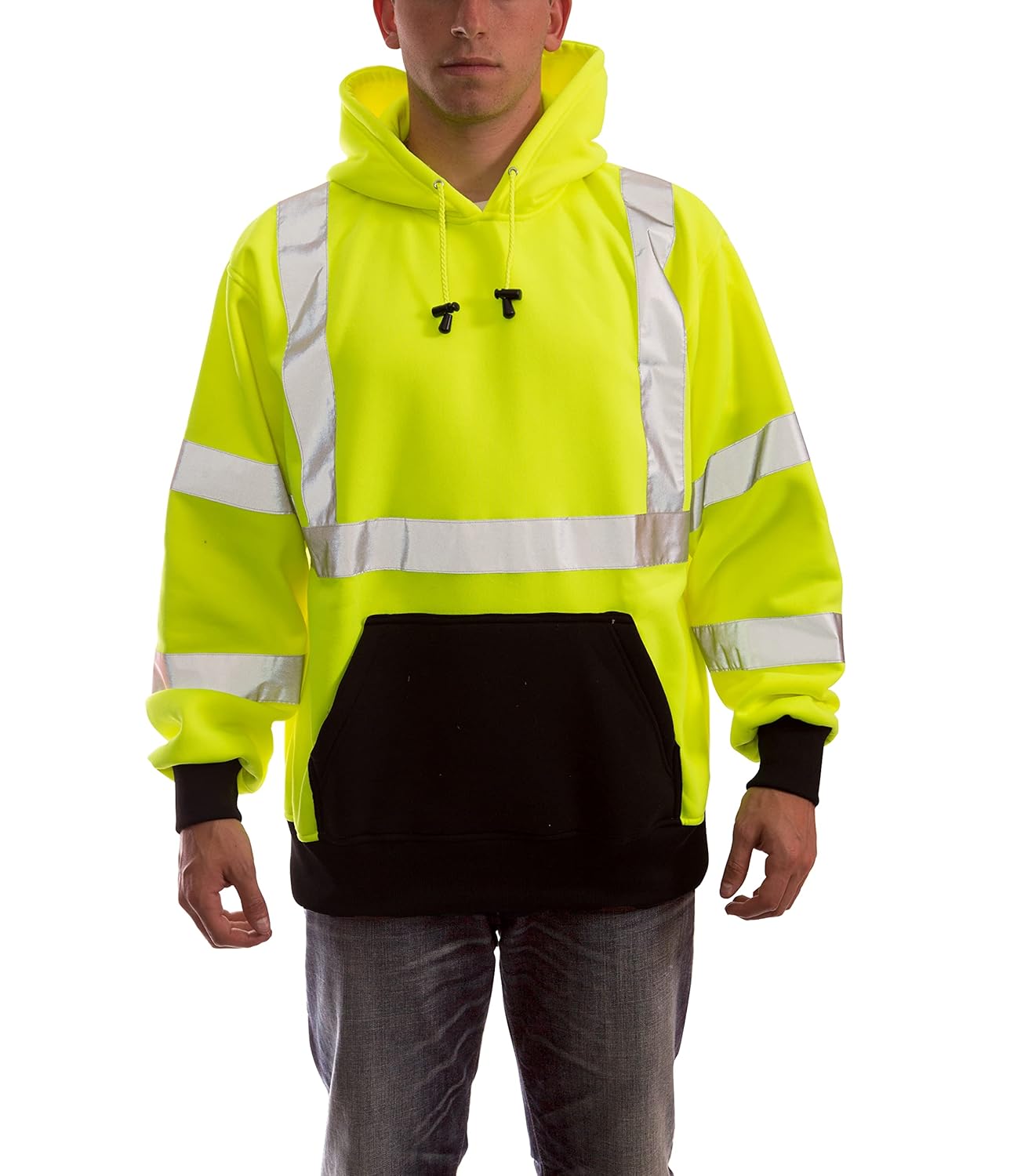 Tingley S78322 Job Sight High Visibility Class 3 Pullover Hoodie, XX-Large, Fluorescent Yellow-Green