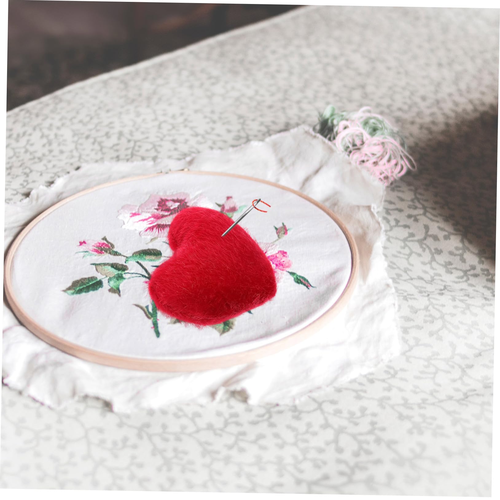 STOBOK 20piezas Alfiletero Reutilizable Forma De Corazón Para Coser Accesorio Práctico y Compacto Para Agujas y Alfileres Casa Para Costura y Manualidades