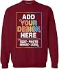 TEEAMORE Custom Crewneck Sweatshirt Add Your Own Design Personalized Text for Men Women
